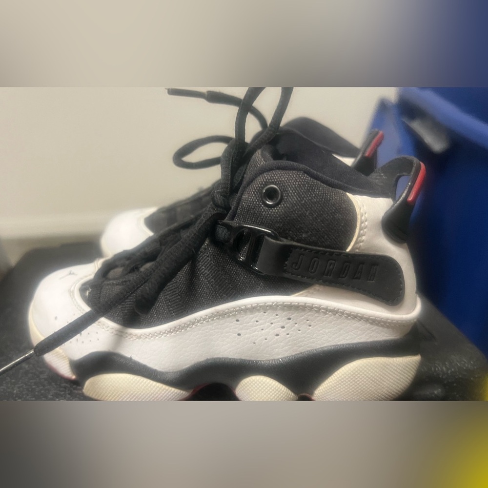 Nike Air Jordan 6 Ring Basketball Shoes Sz 11C White Black 323432-012